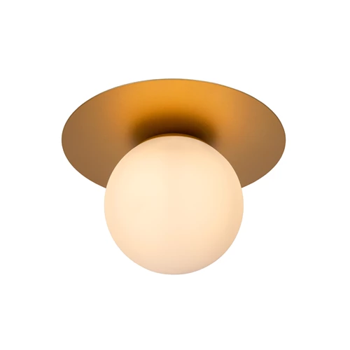 Lucide TRICIA - Plafonnier - Ø 25 cm - 1xE27 - Or Mat / Laiton - allumé 2