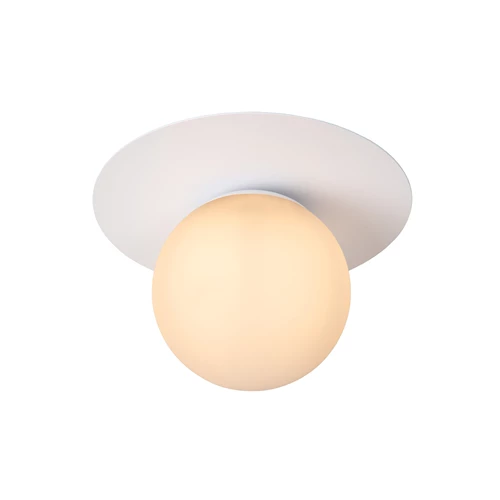 Lucide TRICIA - Plafonnière - Ø 25 cm - 1xE27 - Wit - aangezet 1