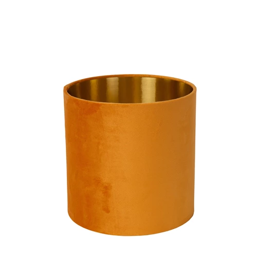 Lucide ESTERAD - Abat-jour lampe - Jaune Ocre - allumé 4