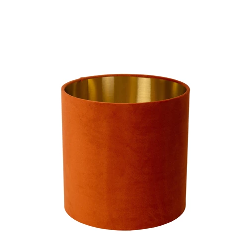 Lucide ESTERAD - Abat-jour lampe - Orange - allumé 3