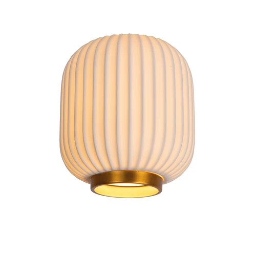 Lucide GOSSE shade - Abat-jour lampe - Blanc - allumé 1