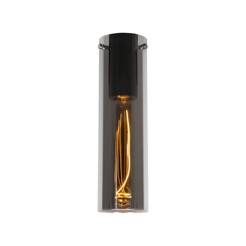 Lucide ORLANDO - Glas - Ø 10 cm - Rauchfarbe Grau - eingeschaltet 5