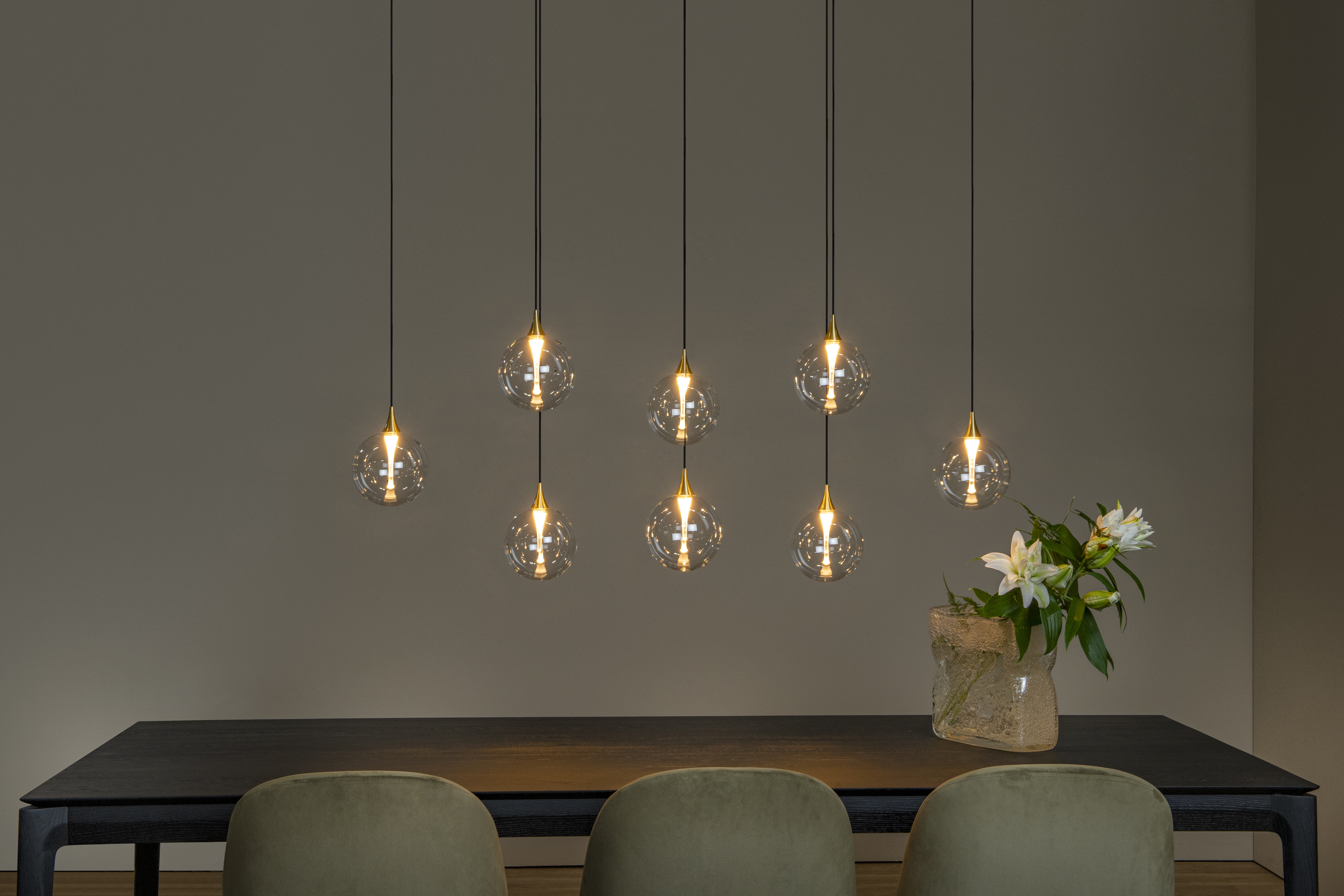Lucide GISELA - Pendant light - LED Dim. - 8x3,9W 2700K - Transparant ...