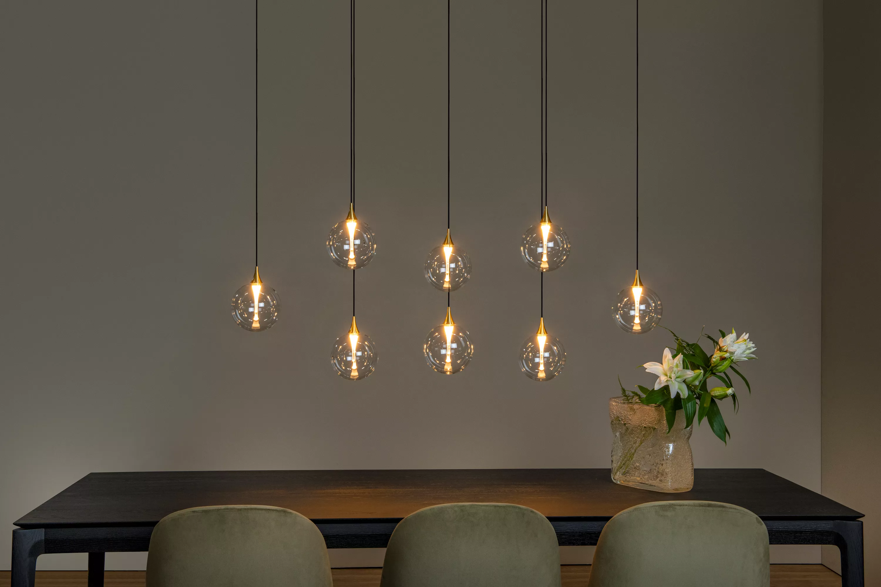 Lucide GISELA - Pendant light - LED Dim. - 8x3,9W 2700K - Transparant ...