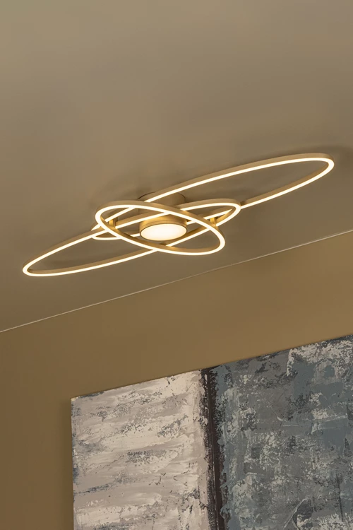 Lucide GALACTICA - Flush ceiling light - LED Dim. - CCT - 1x60W 2700K/4000K - Taupe - Essential - atmosphere 3
