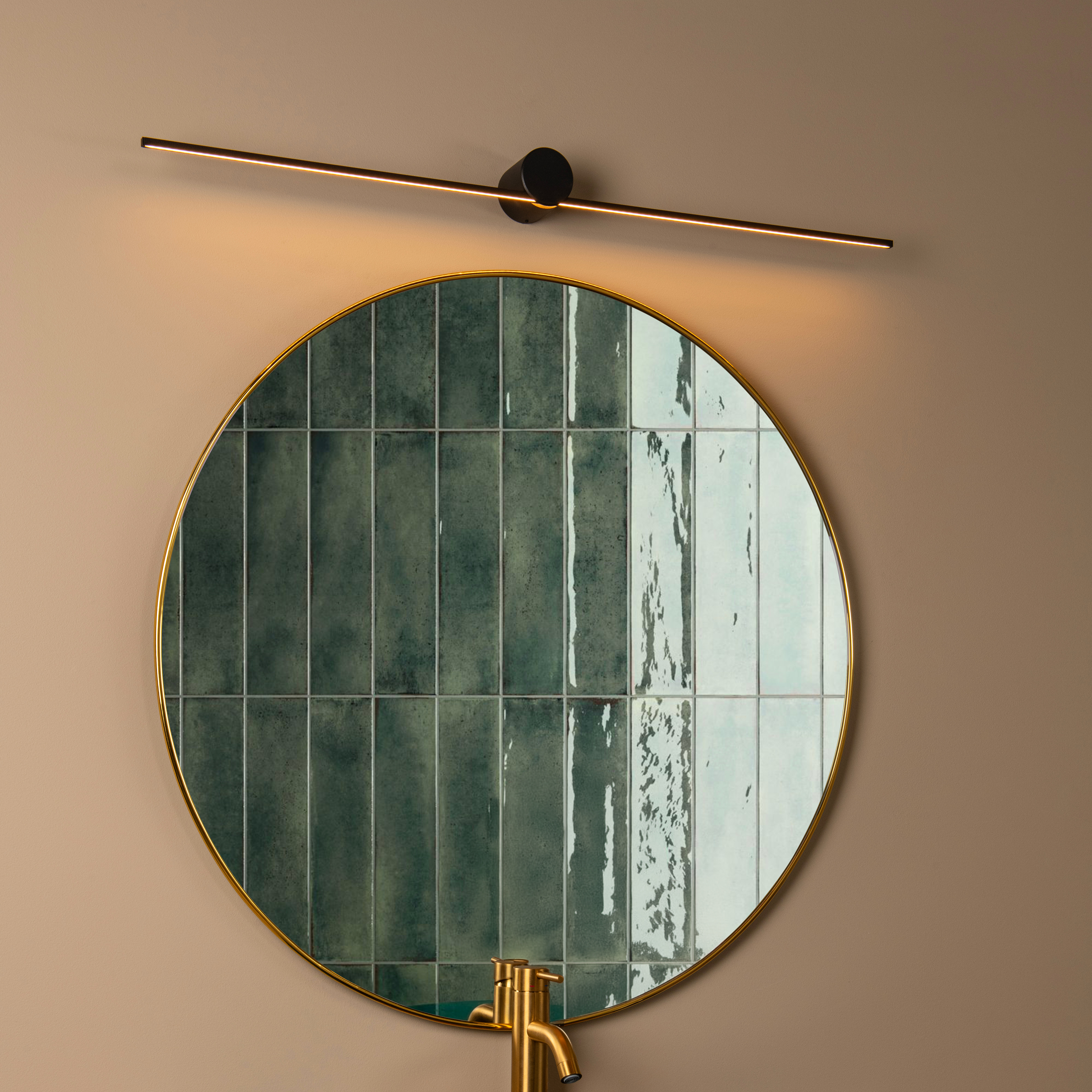 Lampe LED Pour Miroir De Salle De Bain Kwazar ANITA - 50 Cm, 10W, Blanc Neutre 4000K, IP44, Noir - 6