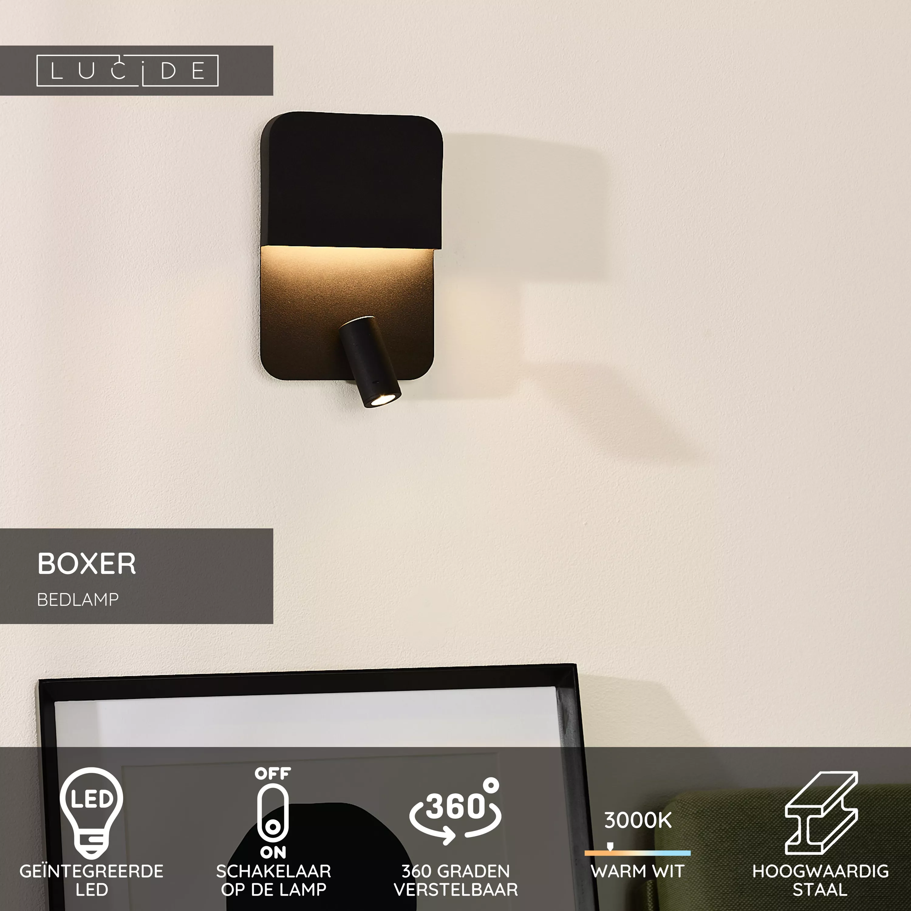 Oplaadbare Bedlamp Met ACCU Dimbaar USB-C CCT Switch 3Watt ZWART - Fijn Rotan Zwart Oplaadbare Bedlamp Met ACCU Dimbaar USB-C CCT Switch 3Watt ZWART - Fijn Rotan Zwart