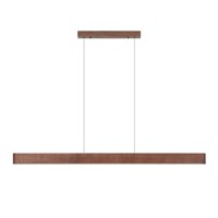 Lucide BANNISTER - Lámpara colgante - LED Regul. - CCT - 1x30W 2200K/3000K - Aspecto madera - Vibes encendido