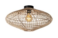 Lucide MAGALI - Flush ceiling light - Ø 56 cm - 1xE27 - Natural turned on 2