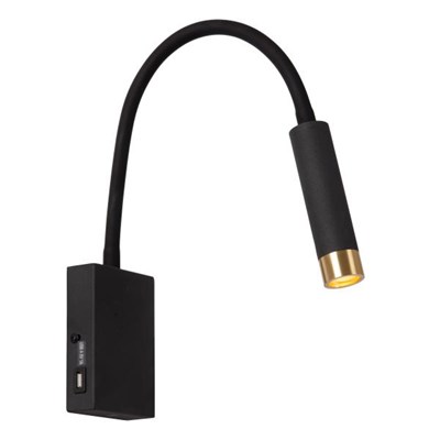 Lucide ALEC - Foco de pared / Lámpara de pared - LED - G9 - 1x3W 2700K - Incluye anillos intercambiables - Negro