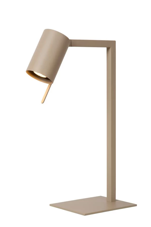 Lucide LESLEY - Schreibtischlampe - 1xGU10 - Taupe - eingeschaltet 1