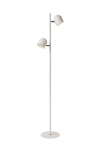 Lucide SKANSKA - Floor lamp - LED Dim. - 2x5W 3000K - White turned on 1