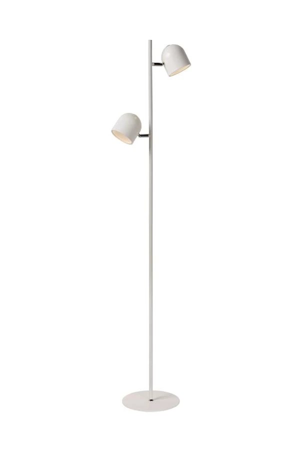 Lucide SKANSKA - Floor lamp - LED Dim. - 2x5W 3000K - White - turned on 1