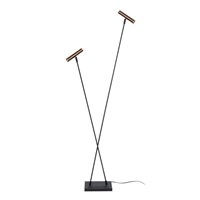 Lucide DUARTE - Floor lamp - 2xG9 - Coffee | Vibes turned on 6