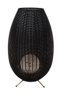 Lucide COLIN IP44 - Oplaadbare Vloerlamp Binnen/Buiten - Accu/Batterij - LED 3 StepDim - 1x3W 3000K - IP44 - Zwart aangezet