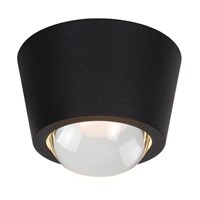 Lucide RIGON - Plafonnière - Ø 9 cm - LED - 1x6W 3000K - Zwart aangezet