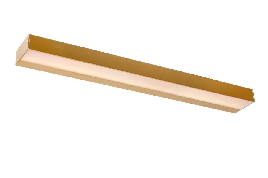 Lucide ALEXA - Wall light Bathroom - LED - 1x8W 3000K - IP44 - Matt Gold / Brass - turned on 2