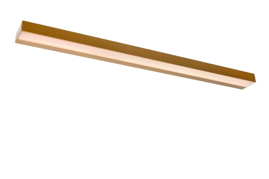 Lucide ALEXA - Wall light Bathroom - LED - 1x13W 3000K - IP44 - Matt Gold / Brass - turned on 2