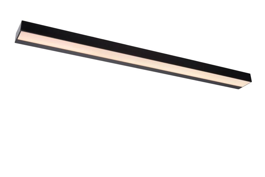 Lucide ALEXA - Wall light Bathroom - LED - 1x13W 3000K - IP44 - Black - turned on