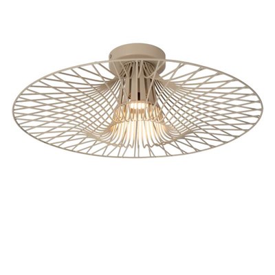 Lucide ELLIS - Lámpara de techo - Ø 50 cm - 1xE27 - Taupe - Essential