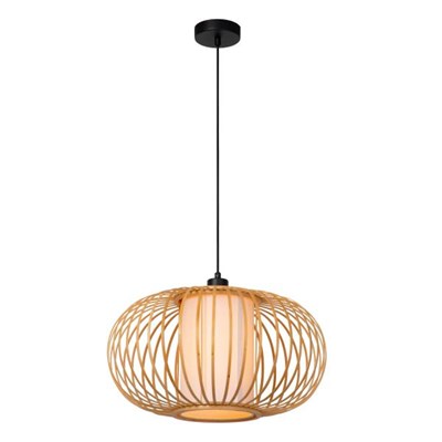 Lucide THULINE - Suspension - Ø 45 cm - 1xE27 - Bois clair | Essential