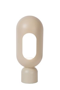 Lucide BARRIS - Lampe de table - 1xE27 - Taupe allumé 1