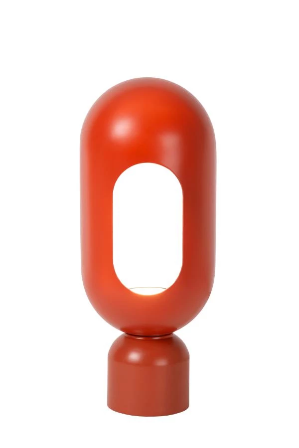 Lucide BARRIS - Lampe de table - 1xE27 - Terre cuite - allumé 5