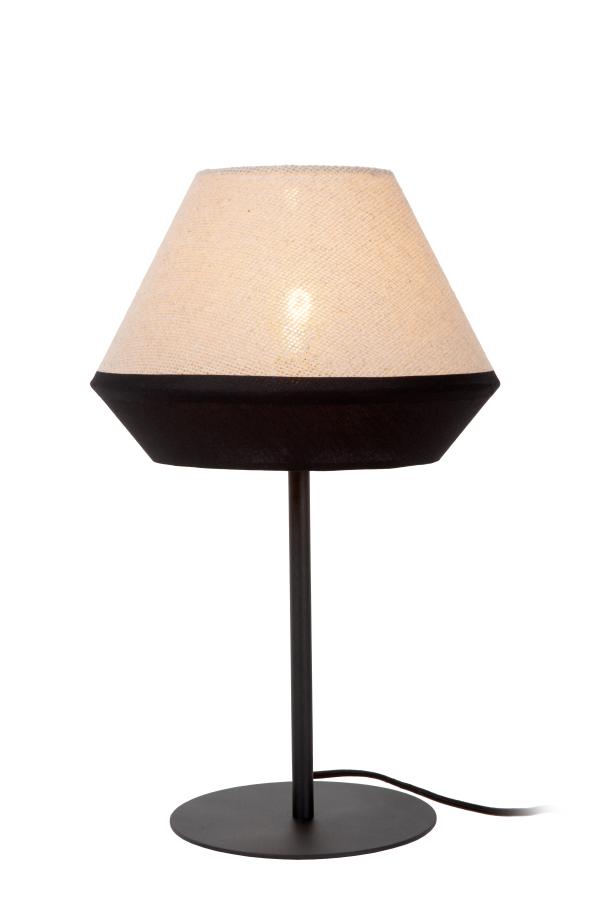 LUCIDE LEANNE Tischlampe – Schwarz, E27, Mit Kabelschalter