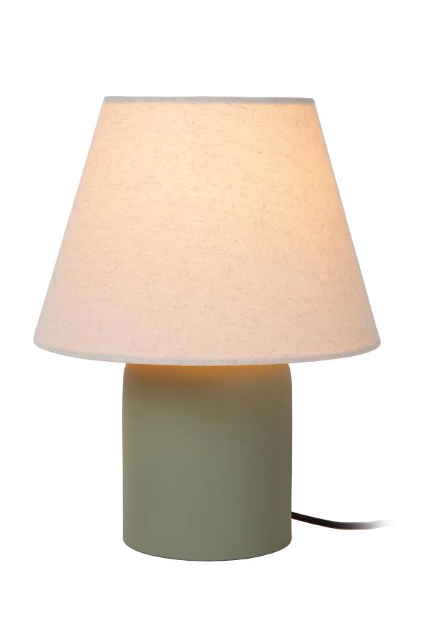 Lucide MACIA - Table lamp - 1xE14 - Green - turned on 3