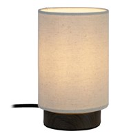 Lucide ALBANE - Table lamp - Ø 12 cm - 1xE14 - Dark Wood look - Essential turned on