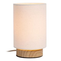 Lucide ALBANE - Table lamp - Ø 12 cm - 1xE14 - Light Wood Look - Essential turned on 2