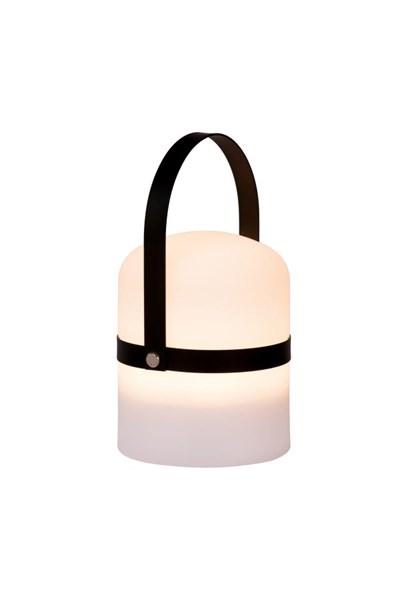Lucide LITTLE JOE - Lampe de table Rechargeable Intérieur/Extérieur - Batterie/Piles - Ø 10 cm - LED Dim to warm - 1x0,3W 2800K/3200K - IP44 - Noir