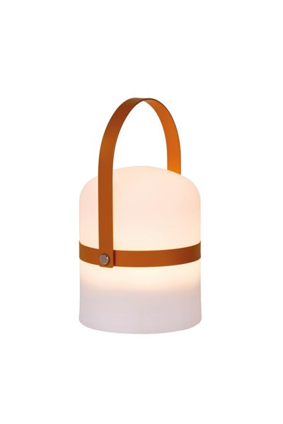 Lucide LITTLE JOE - Lampe de table Rechargeable Intérieur/Extérieur - Batterie/Piles - Ø 10 cm - LED Dim to warm - 1x0,3W 2800K/3200K - IP44 - Brun