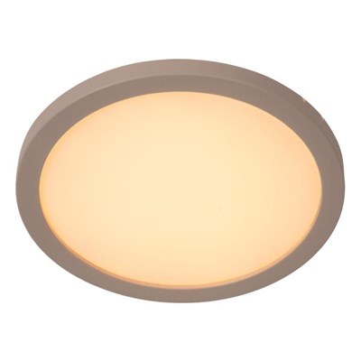 Lucide RINUS - Lámpara de techo Baño - Ø 19 cm - LED - CCT - 1x9,5W 2200K/3000K - IP44 - Ópalo - Essential