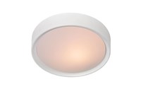 Lucide LEX - Deckenleuchte - Ø 25 cm - 1xE27 - Weiß eingeschaltet 1