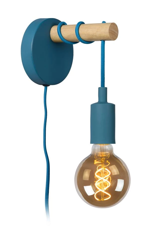 Lucide POLA - Lámpara de pared Infantil - 1xE27 - Azul - encendido 5