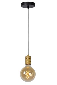 Lucide JOVA - Lámpara colgante - Ø 12 cm - 1xE27 - Oro mate / Latón encendido 2