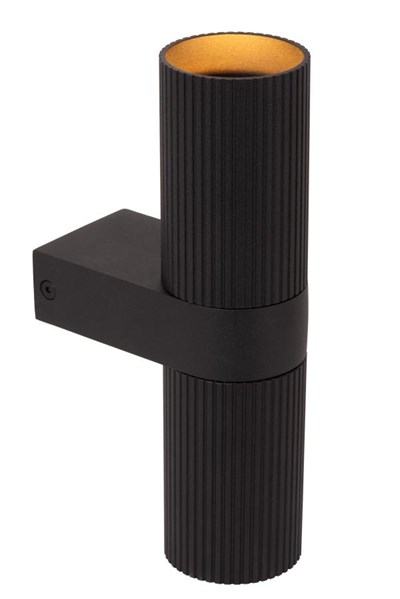 Lucide CLUBS - Foco de pared / Lámpara de pared - 2xGU10 - Negro