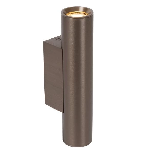 Lucide DUPLA - Foco de pared / Lámpara de pared - 2xGU10 (MR11) - Marrón óxido - encendido 7