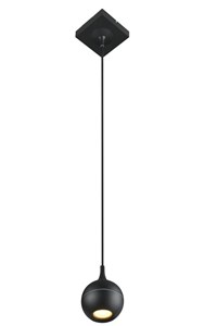 Lucide FAVORI - Hanglamp Badkamer - 1xGU10 - IP44 - Zwart aangezet