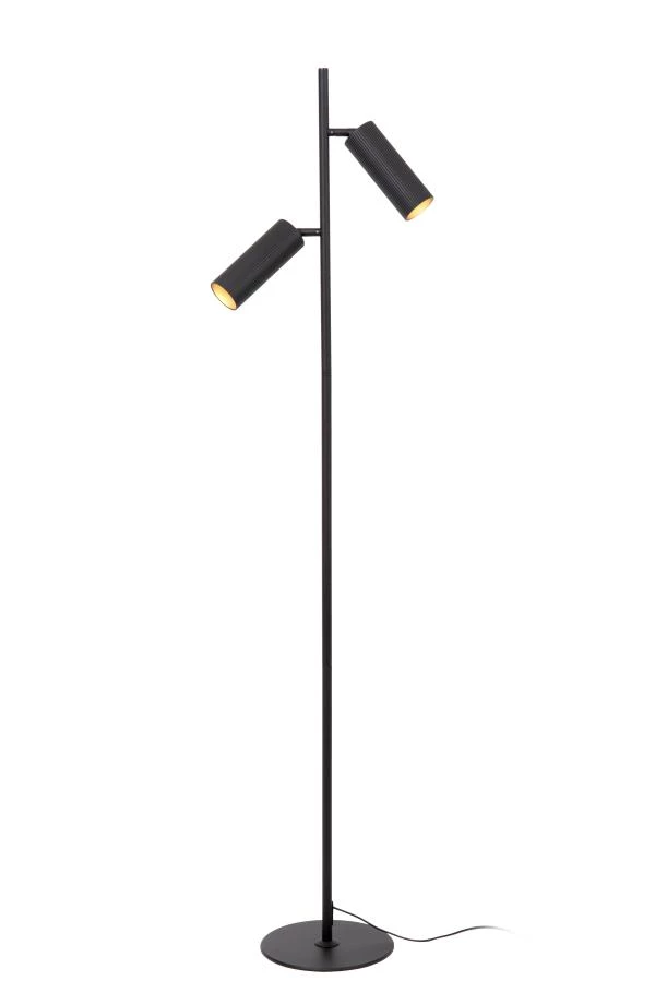Lucide CLUBS - Floor lamp - 2xGU10 - Black - turned on