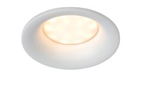Lucide ZIVA - Spot encastrable Salle de bains - Ø 8,5 cm - 1xGU10 - IP44 - Blanc allumé 1