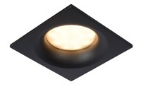 Lucide ZIVA - Spot encastrable Salle de bains - 1xGU10 - IP44 - Noir allumé