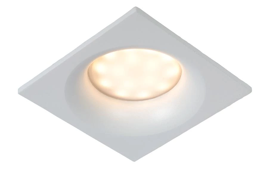 Lucide ZIVA - Spot encastrable Salle de bains - 1xGU10 - IP44 - Blanc - allumé 1