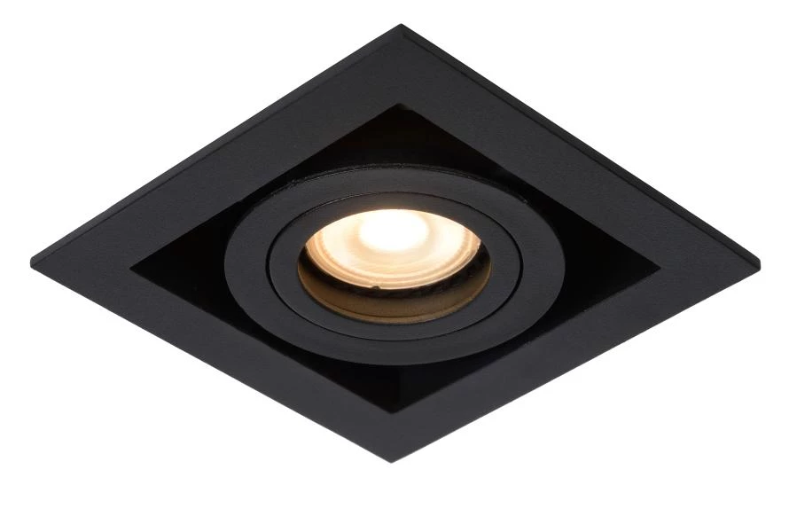 Lucide CHIMNEY - Spot encastrable - 1xGU10 - Noir - allumé