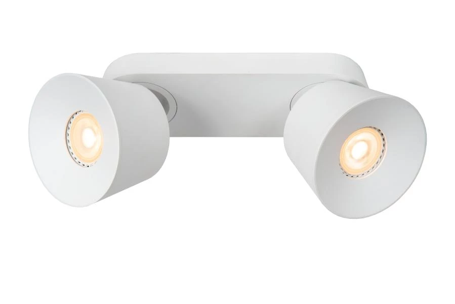 Lucide TRIGONO - Plafondspot - 2xGU10 - Wit - aangezet