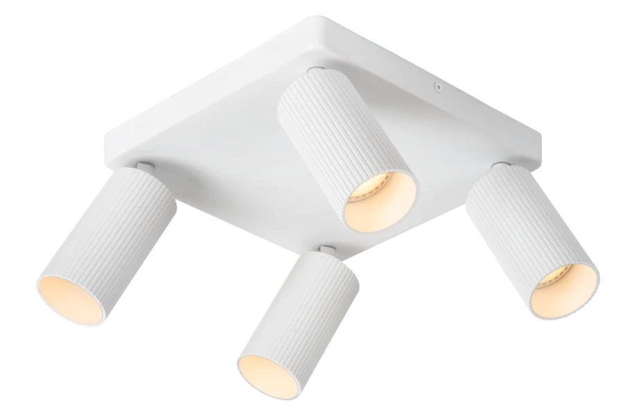 Lucide CLUBS - Deckenstrahler - 4xGU10 - Weiß - eingeschaltet 1