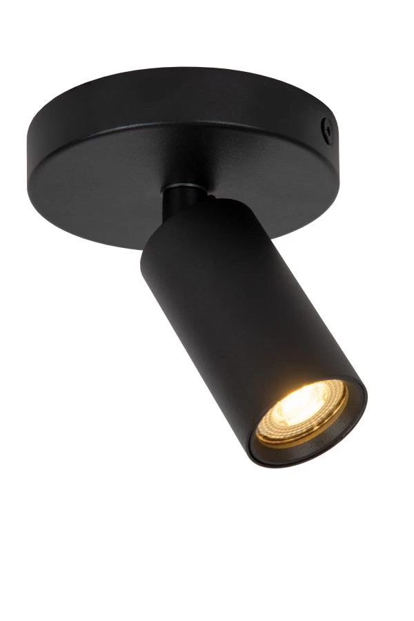 Lucide RITMO - Deckenstrahler - Ø 10 cm - 1xGU10 (MR11) - Schwarz - eingeschaltet