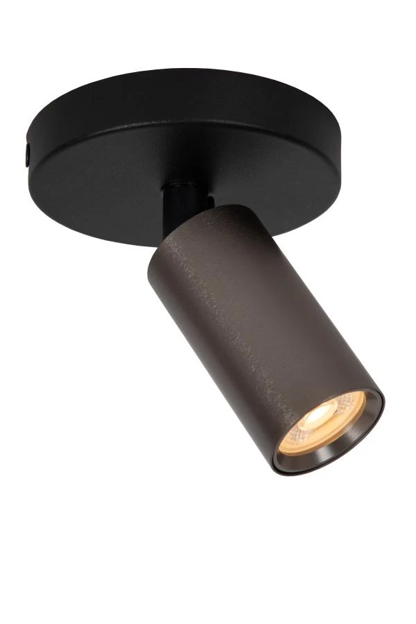 Lucide RITMO - Ceiling spotlight - Ø 10 cm - 1xGU10 (MR11) - Coffee - turned on 7
