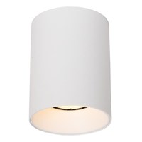 Lucide GERTI - Deckenstrahler - Ø 8 cm - 1xGU10 - Inklusive Wechselringe - Weiß - Essential eingeschaltet 1